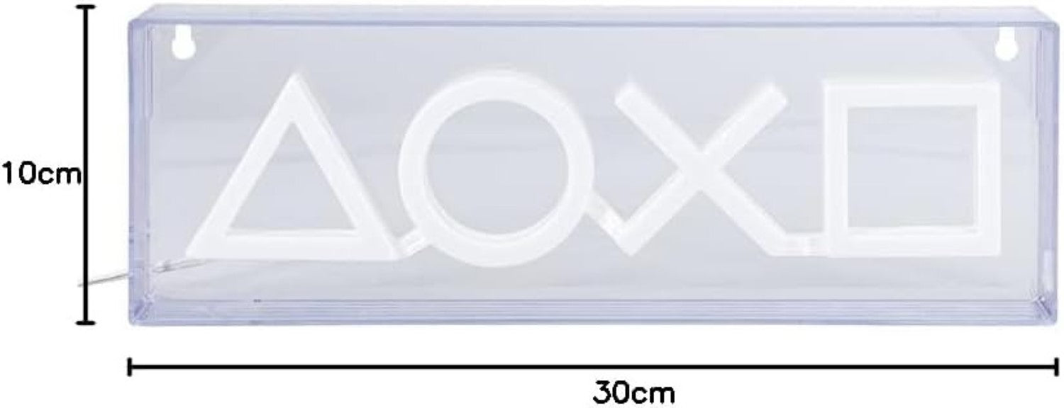 PlayStation Icons Lumière LED Néons - sous Licence Officielle - 30 cm - Fixation Murale - Alimenté par USB