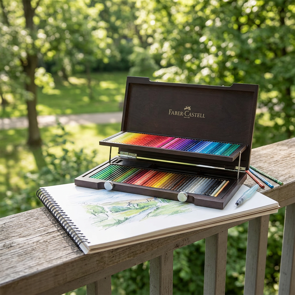 Faber-Castell Albrecht Dürer Crayons Aquarellables - Set de 120 Couleurs en Boîte en Bois