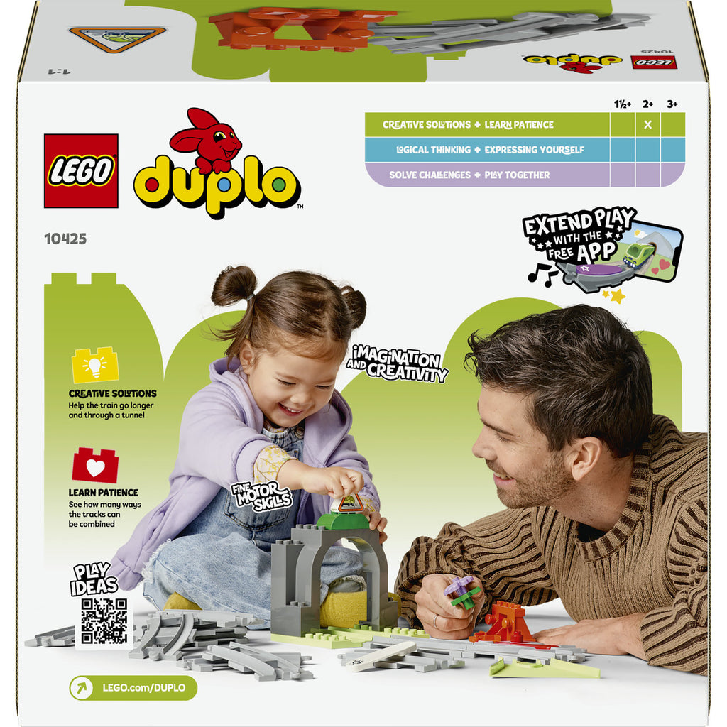 LEGO DUPLO Town 10425 Set de construction d'extension tunnel de train et voies