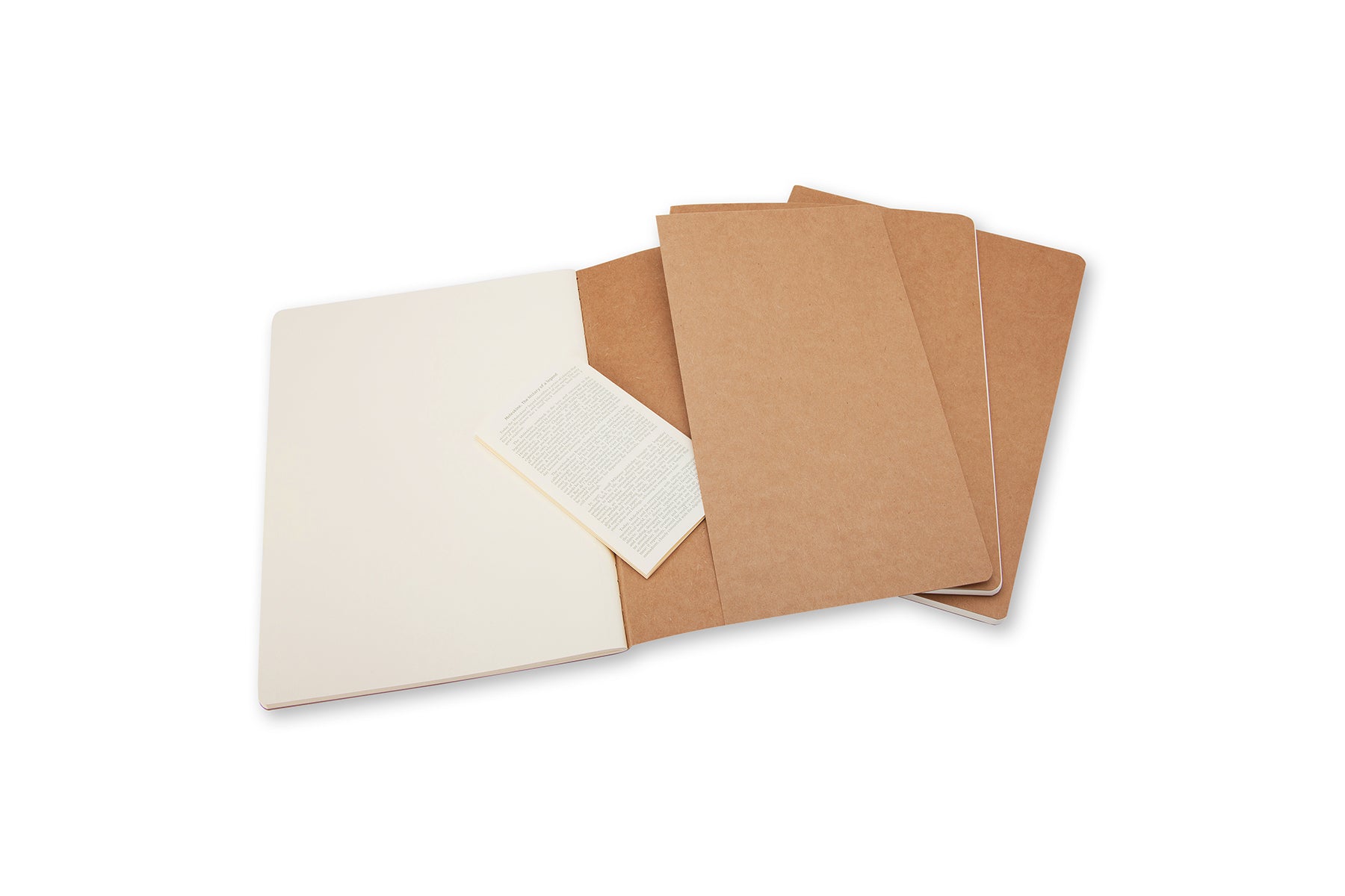 MOLESKINE Set de 3 cahiers vierges grand format - Marron kraft