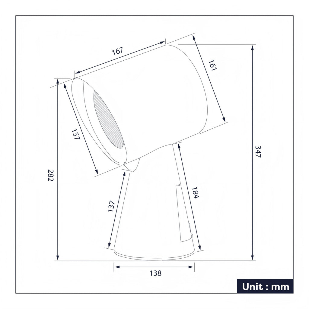 CIARRA Hotte de table portable - Noir