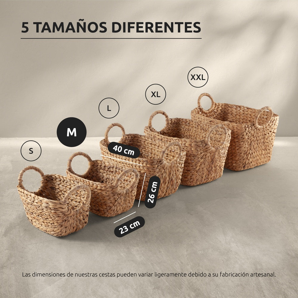 COMPACTOR Caracas Panier de Rangement en Jacinthe d'Eau Taille M