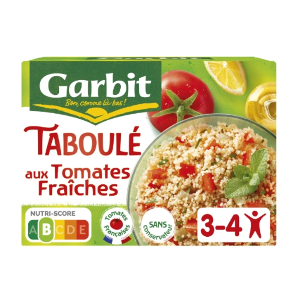 GARBIT Plat familial Taboulé aux Tomates la boîte de 525g
