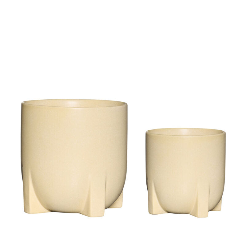 Hübsch Up pots Jaune (lot de 2)