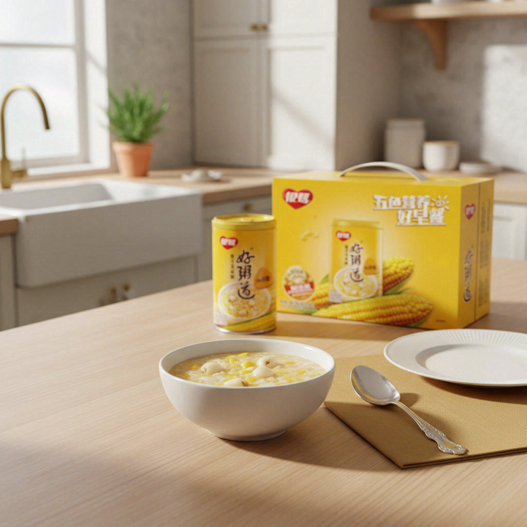 Yin Lu Hao Zhou Dao Porridge au Maïs et aux Graines de Lotus 280 g * 12 Boîtes (Carton)