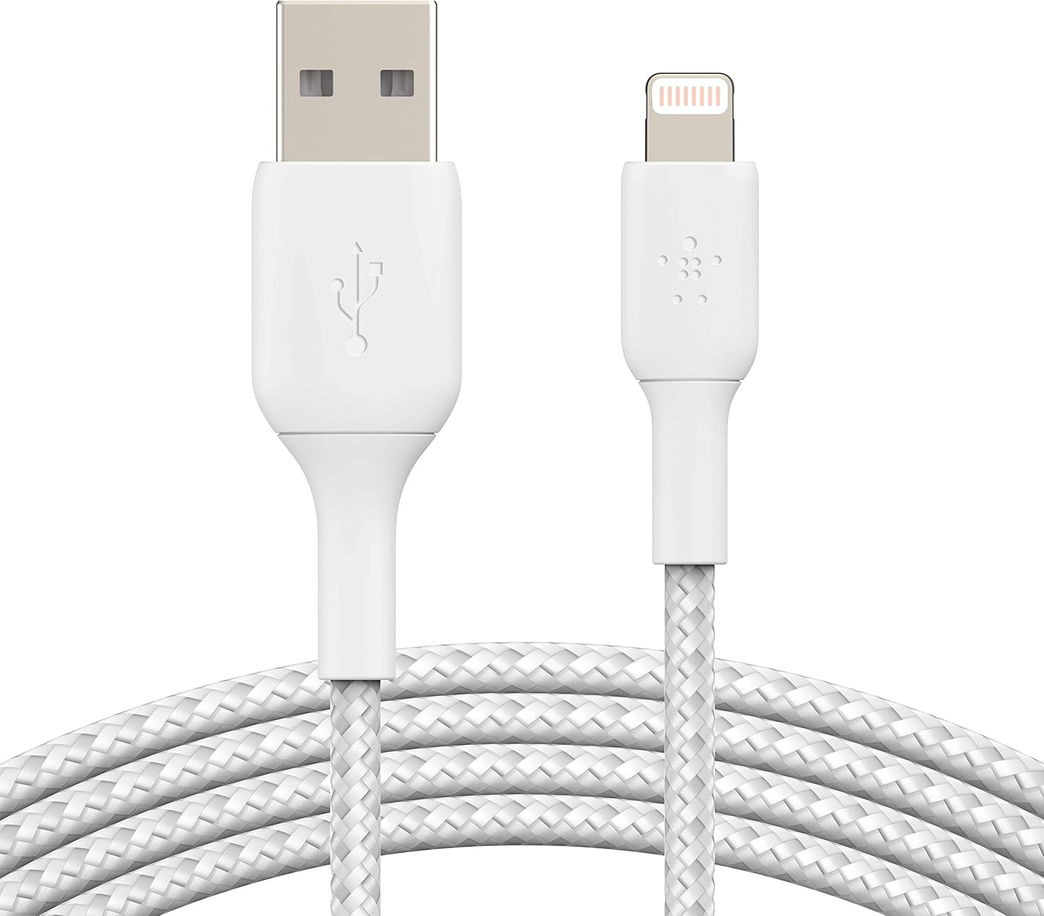 BELKIN Câble Lightning tressé USB-A 2 m - Blanc