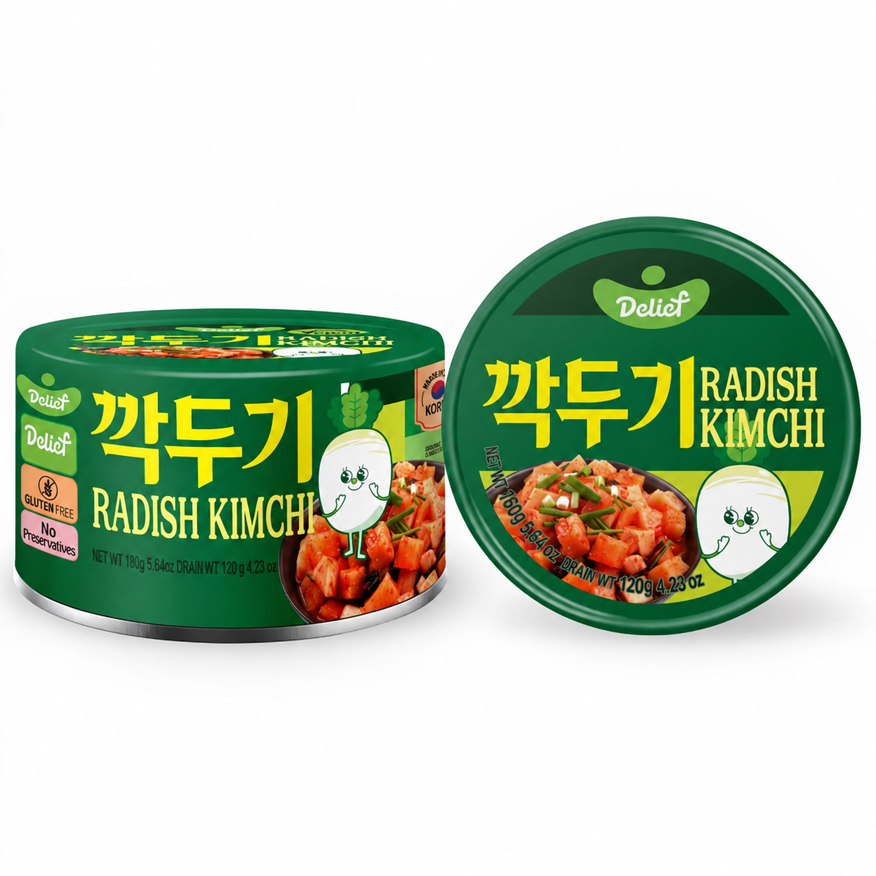 Delief Kimchi de radis en cubes - 160 g