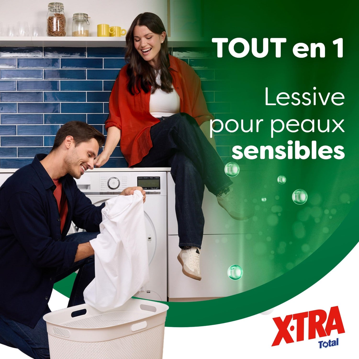 X-TRA Total Lessive liquide au savon de Marseille et aloe vera 63 lavages
