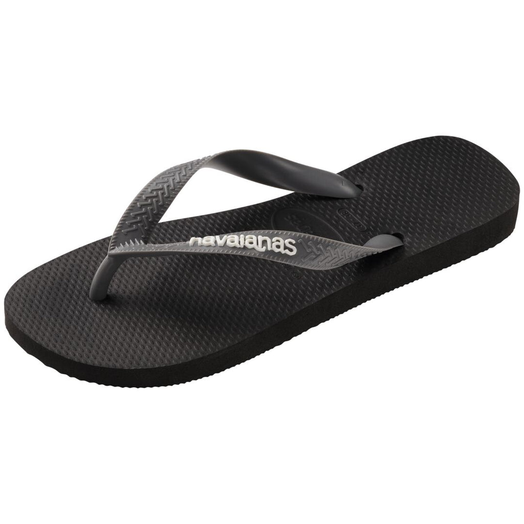 HAVAIANAS Top Logo Pop Up Tongs Black/Steel Grey