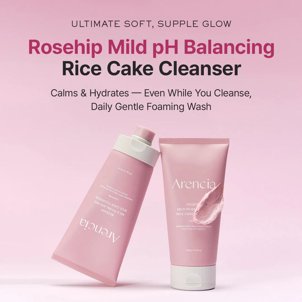 Arencia Nettoyant gâteau de riz doux équilibrant le pH à la rose musquée - 150 g