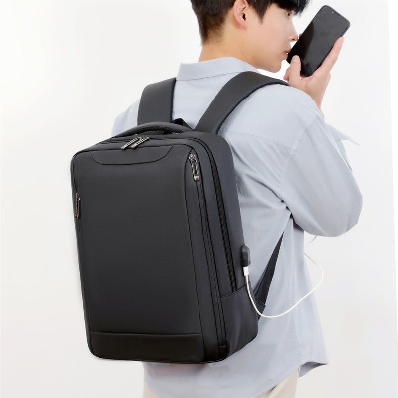 Sac à dos ordinateur portable professionnel 15,6 pouces léger hydrofuge multi-compartiments sac à dos fin sac à dos décontracté pour trajet bureau court voyage