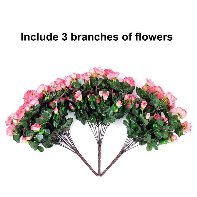 Yuejia Lot de 6 bouquets de fleurs artificielles en soie camélia rose - 38 cm