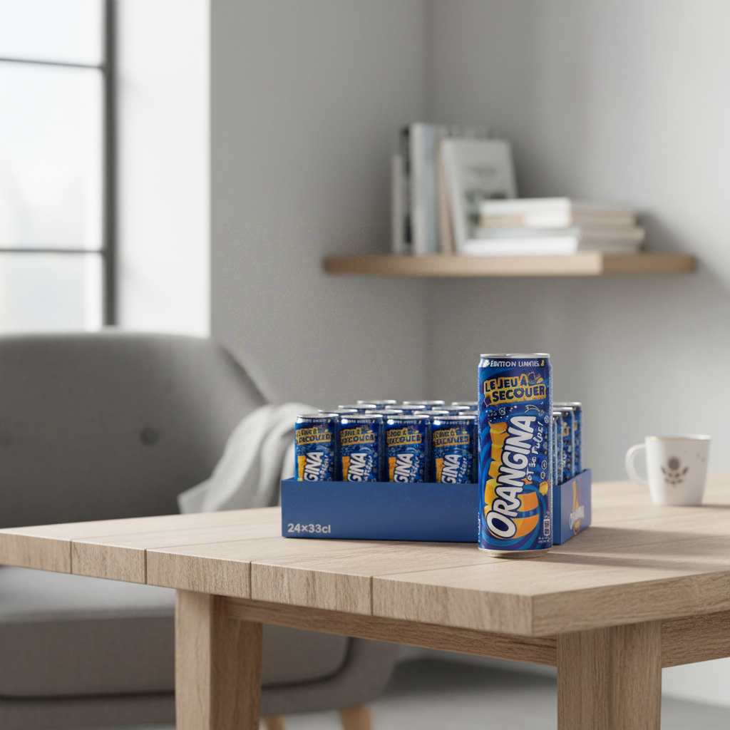 ORANGINA Lot de 24 canettes de soda - 24 x 33 cl