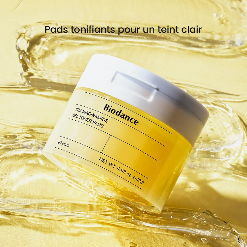 Biodance Vita Niacinamide, pads tonifiants en gel - 60 pièces