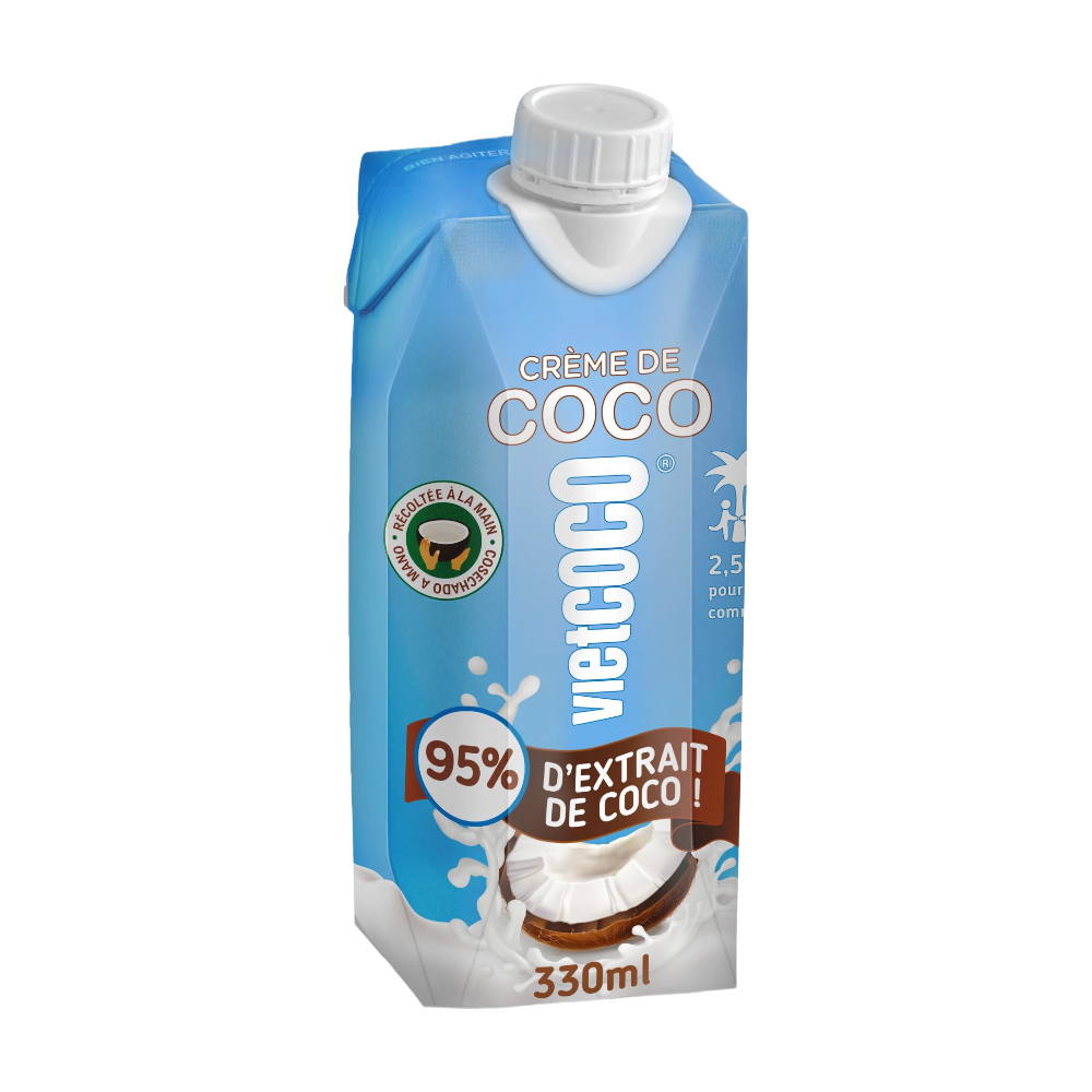 Vietcoco Crème de coco avec 20-22 % de matières grasses - 330 ml