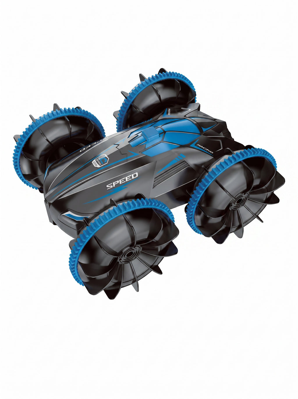 Voiture de Cascade RC 4WD Gestuelle, Double Télécommande 2,4 g, Voiture Tout-Terrain Drift Pivotement 360° Montée, Cadeau Jouet pour Enfants Garçons, Lot de 1 Bleu
