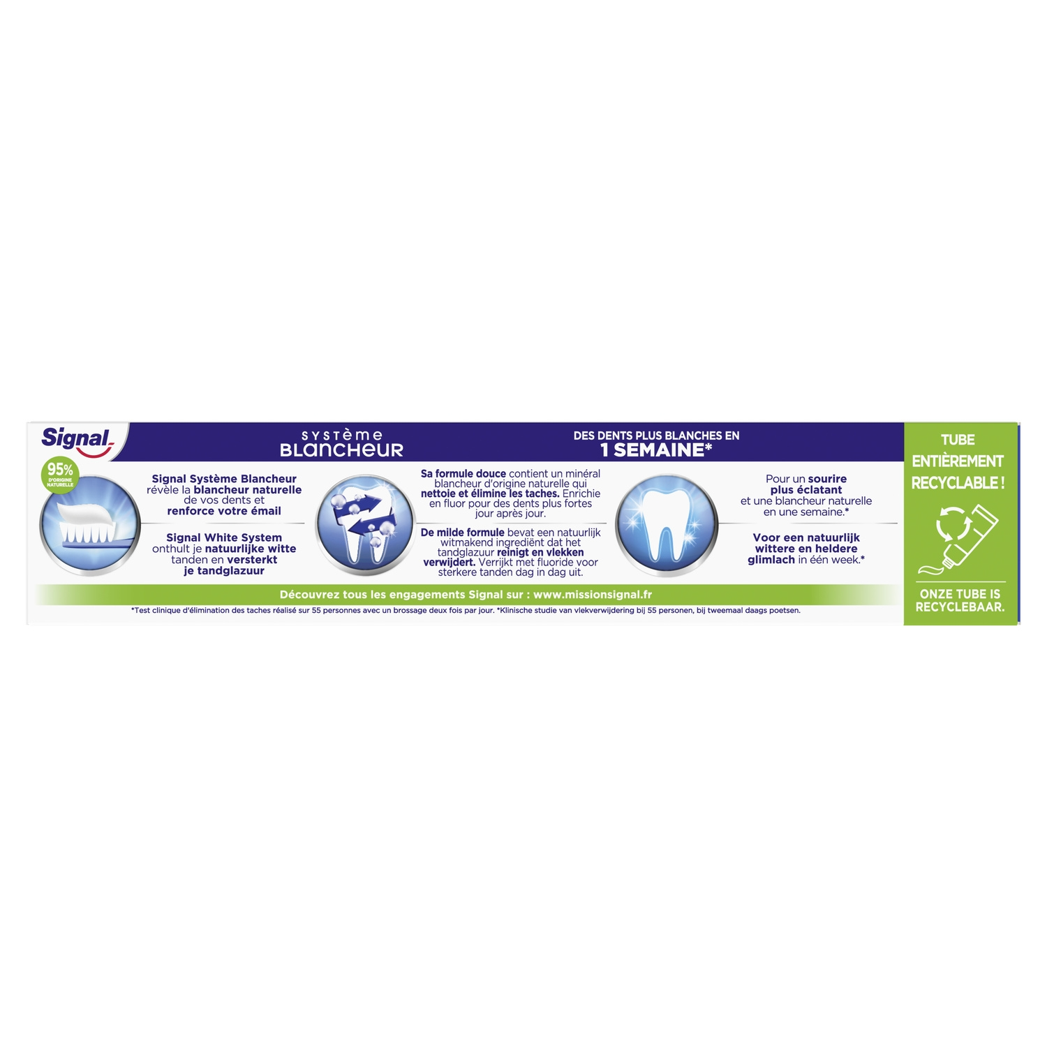 SIGNAL Dentifrice Système Blancheur Original 1 Semaine - 75ml