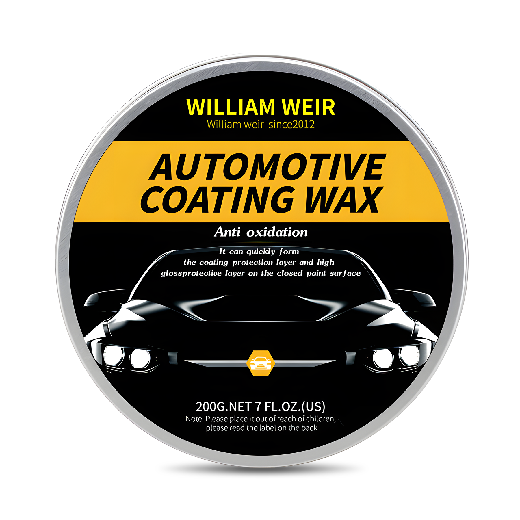 Cire d'entretien automobile multifonction haut de gamme, cire de carnauba naturelle 200 ml, revêtement de carrosserie, protection longue durée de la peinture, éclat miroir
