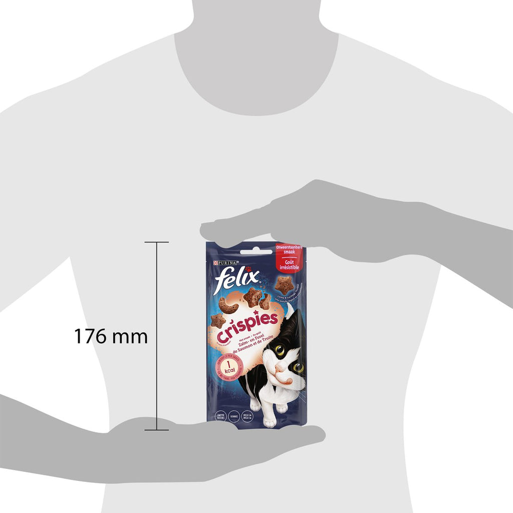 Felix Crispies Friandises pour Chat Saumon et Truite 8*45 g