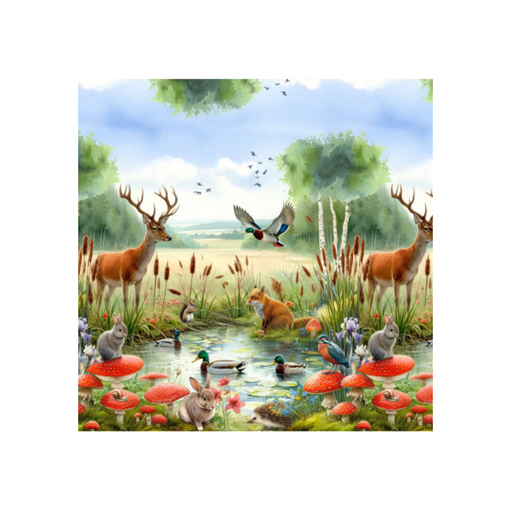 NORFTUFTING “Bambi Nature” Nappe en toile cirée rectangulaire – 140 x 250 cm