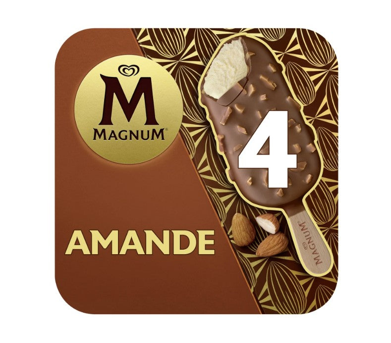 Magnum Bâtonnets glacés aux amandes 4 x 300 g