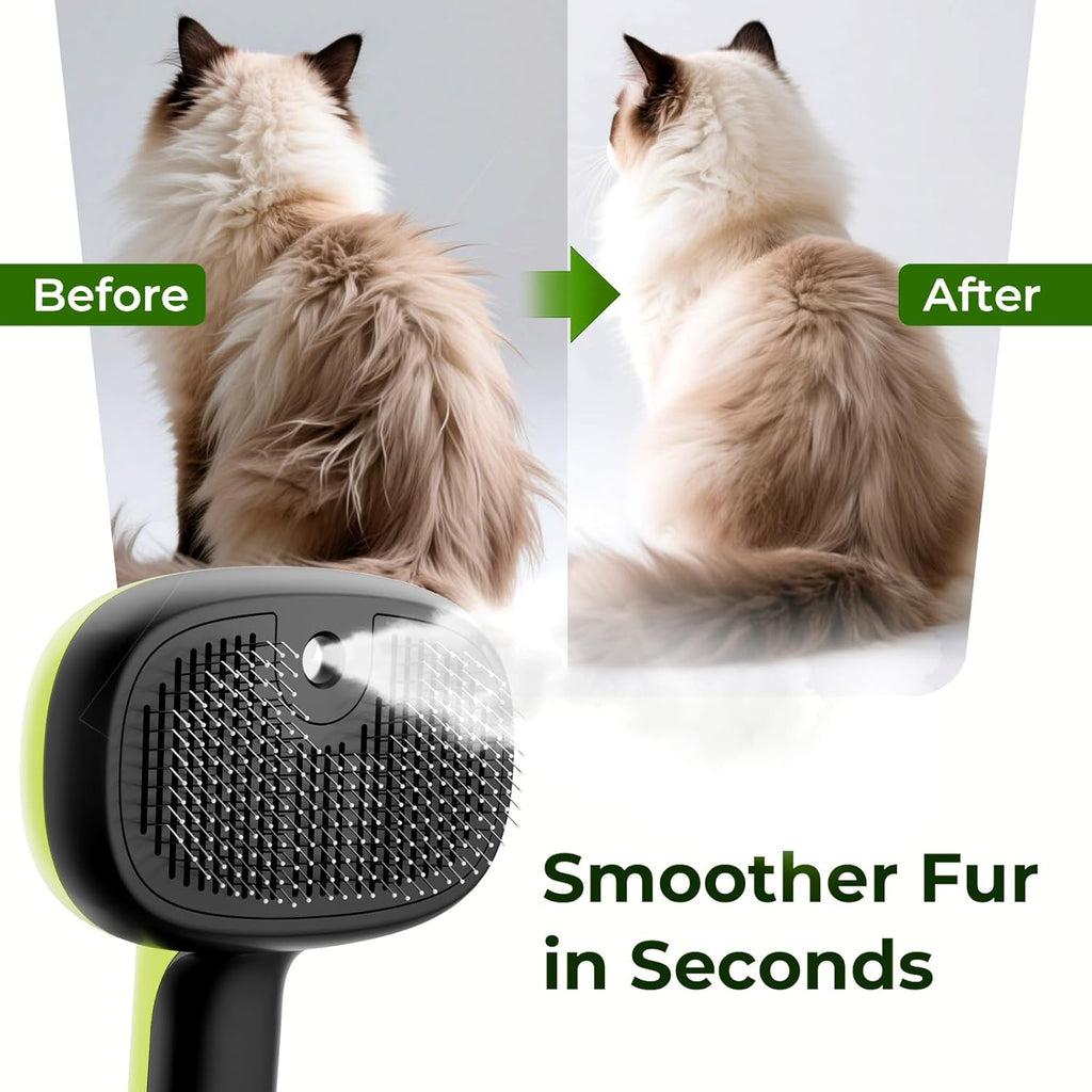 Pecute Peigne pulvérisateur pour animaux avec réservoir d’eau - Vert
