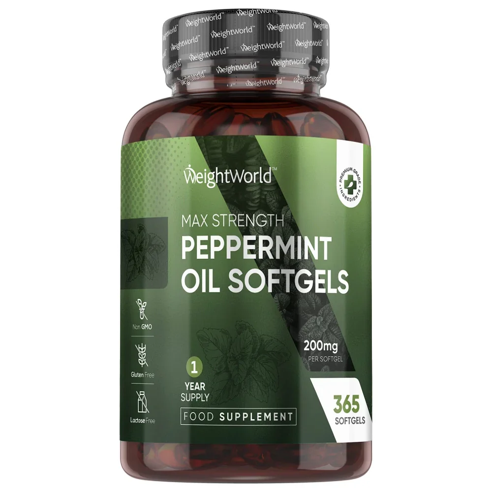 WeightWorld Huile de menthe poivrée 200 mg 365 gélules molles
