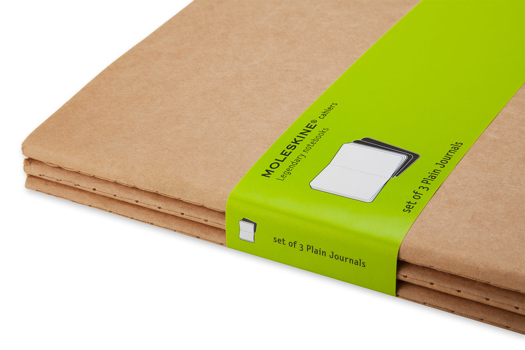 MOLESKINE Set de 3 cahiers vierges grand format - Marron kraft