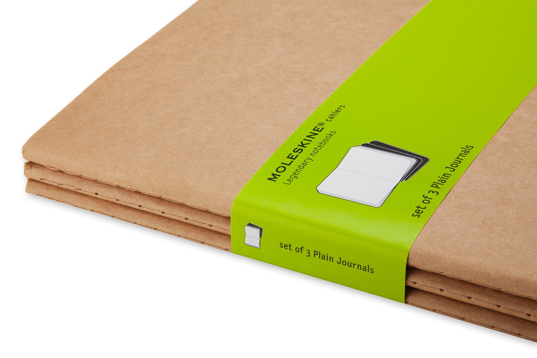 MOLESKINE Set de 3 cahiers vierges grand format - Marron kraft