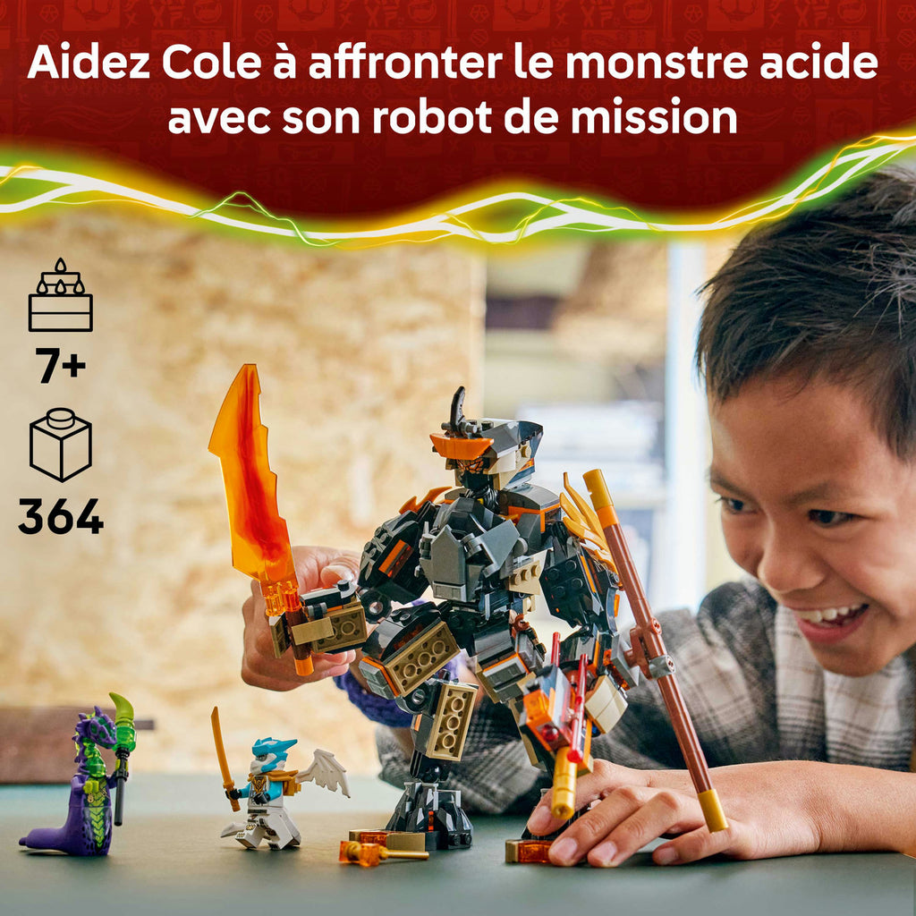 LEGO Ninjago 71854 La mission du robot Cole et du dragon Zane