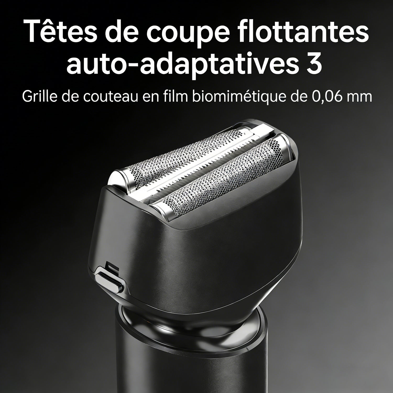 LOFANS Rasoir électrique à grille pour homme avec tête flottante à double lame, Rasoir électrique rechargeable pour rasage à sec et humide