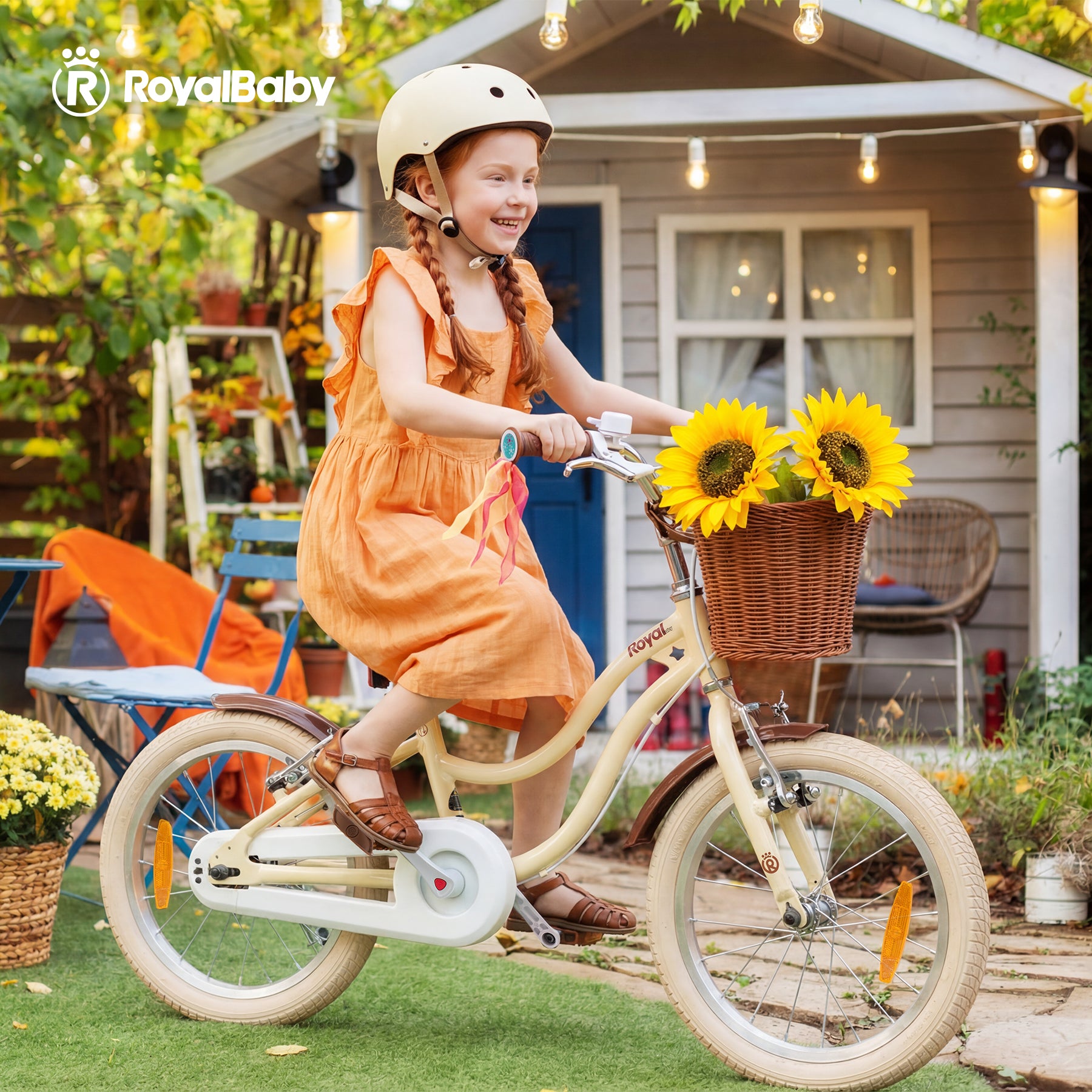 RoyalBaby Vélo pour enfants + Aluminium EZ Stargirl + Chocolat 14 pouces, Poids net 9,2 kg