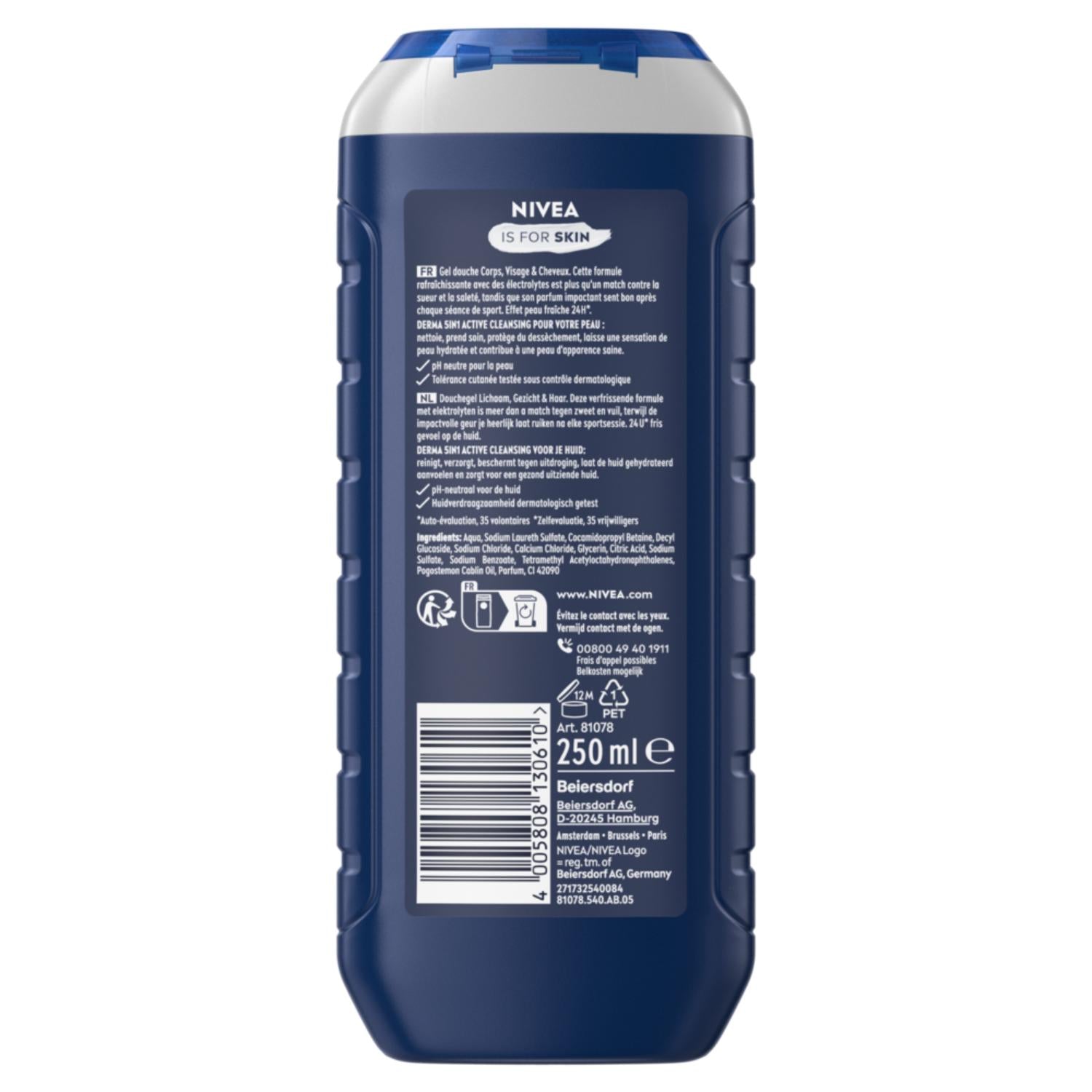 NIVEA Gel douche Men Sport - 250 ml