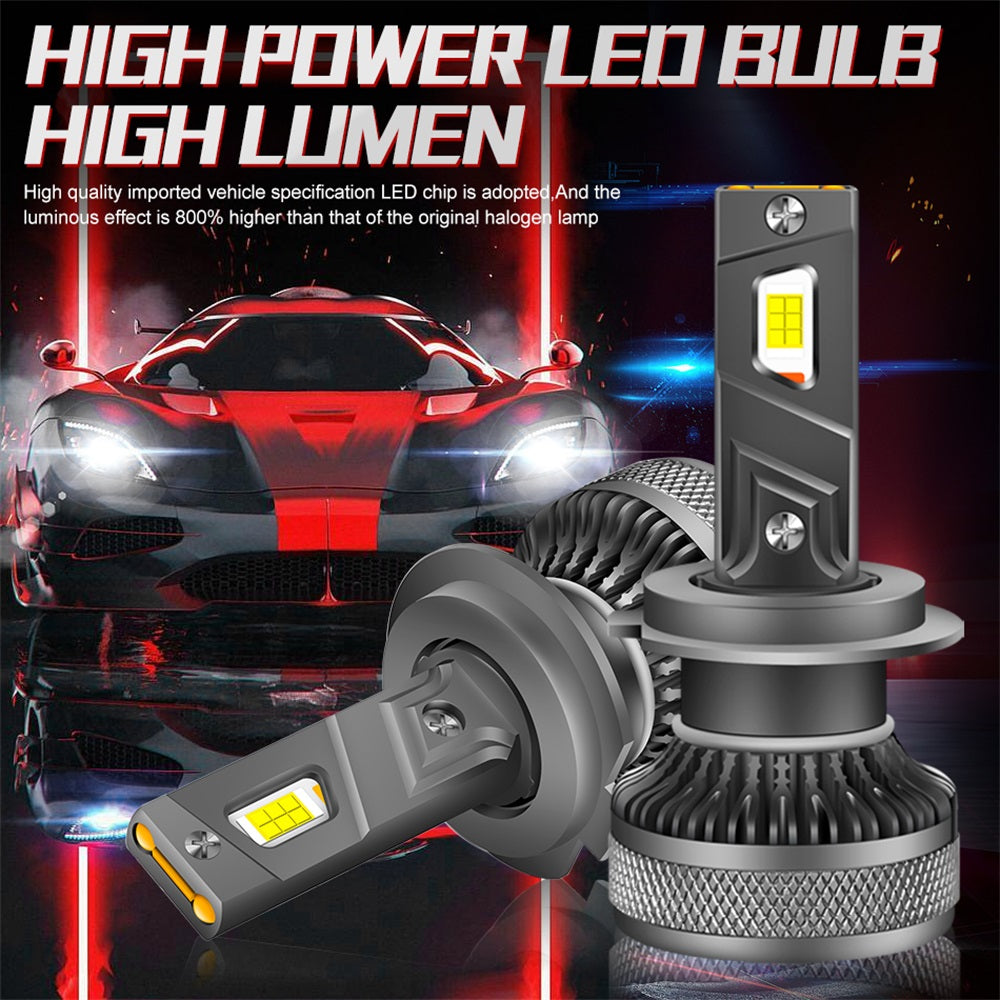ENdureLite 9012/HIR2 Ampoules, Phares LED 20 000 lumens, 300 % plus lumineux, Ampoules LED sans erreur CANbus, Lumière blanc froid 6000 K, Système de refroidissement efficace, Lot de 2