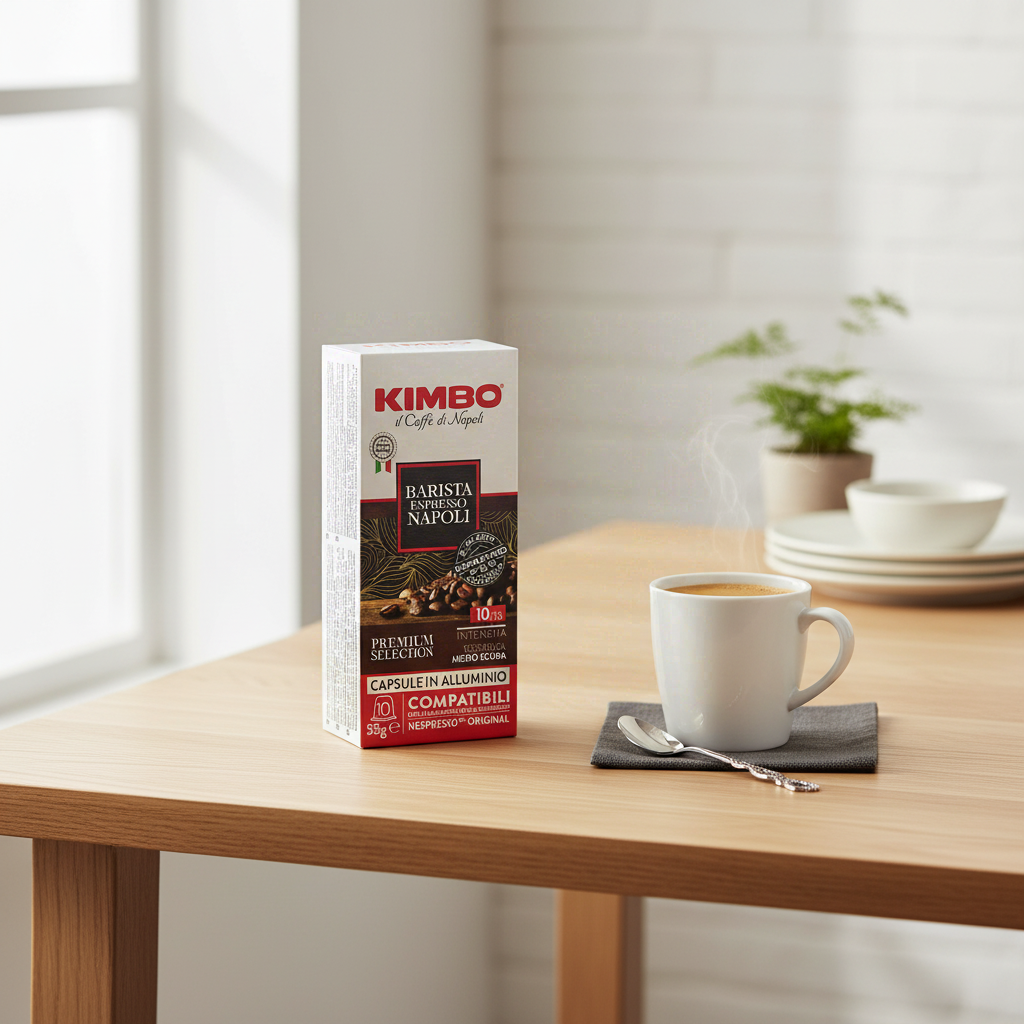 KIMBO Café en capsules ESPRESSO BARISTA NAPOLI, Intensité 10/13, compatibles Nespresso - 10 capsules, 55g