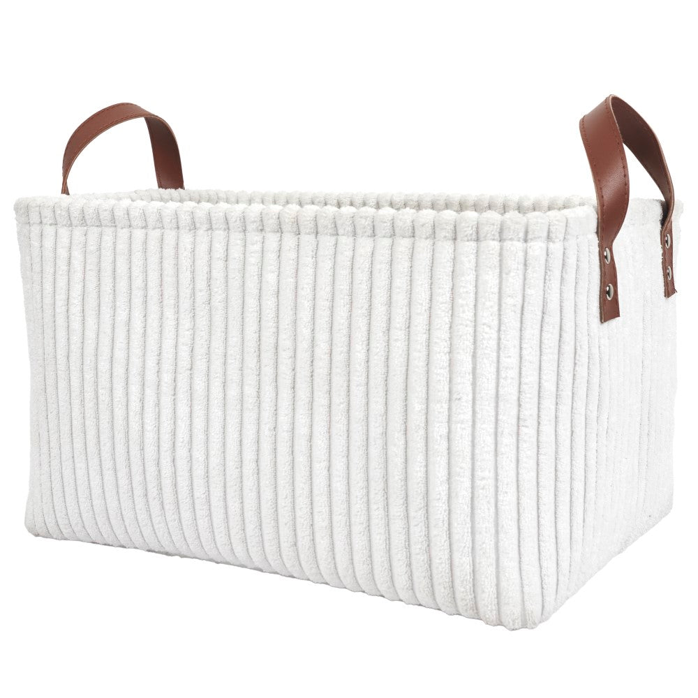 HOME DECO FACTORY Panier de rangement blanc, lot de 3, hauteur 20 cm