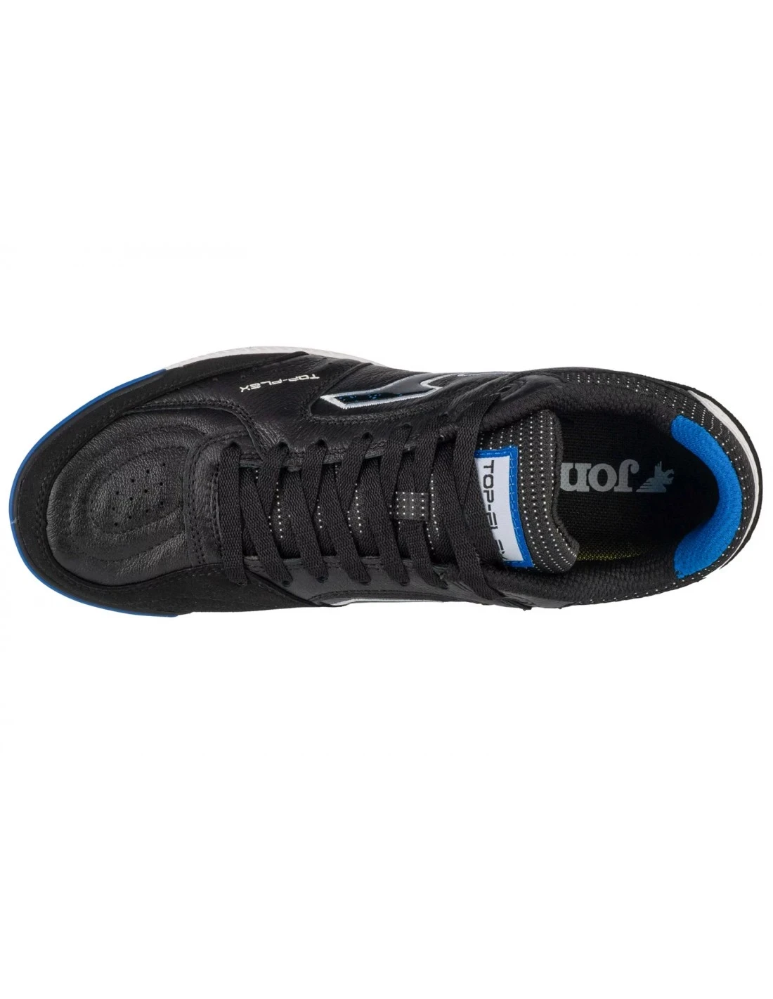 JOMA Chaussures de futsal Top Flex intérieures Noir/Bleu 43.5