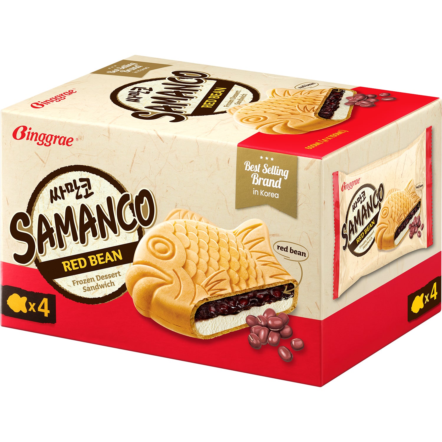 Binggrae Mini Melts Samanco Sandwich glacé 4 x 96,7 g