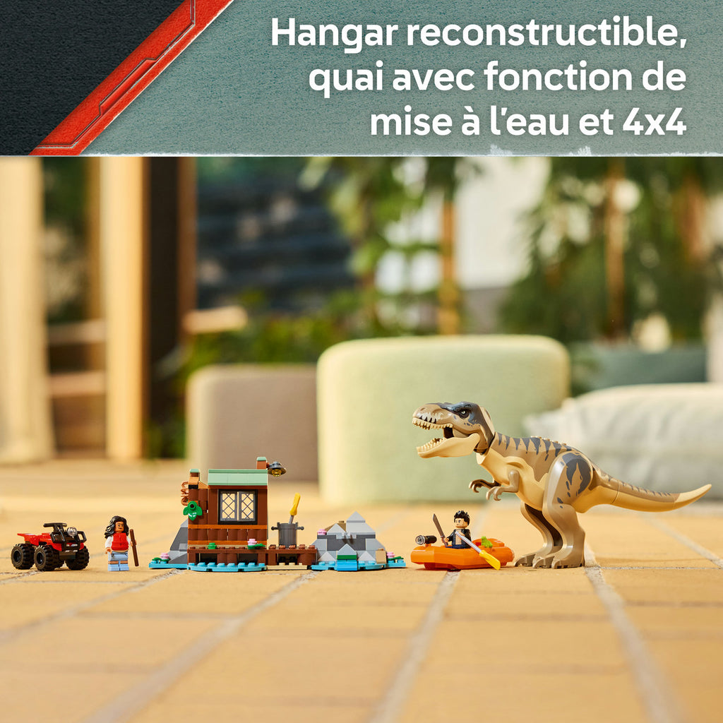 LEGO Jurassic World : Évasion du T. rex, hangar et bateau 76975 (199 pièces)