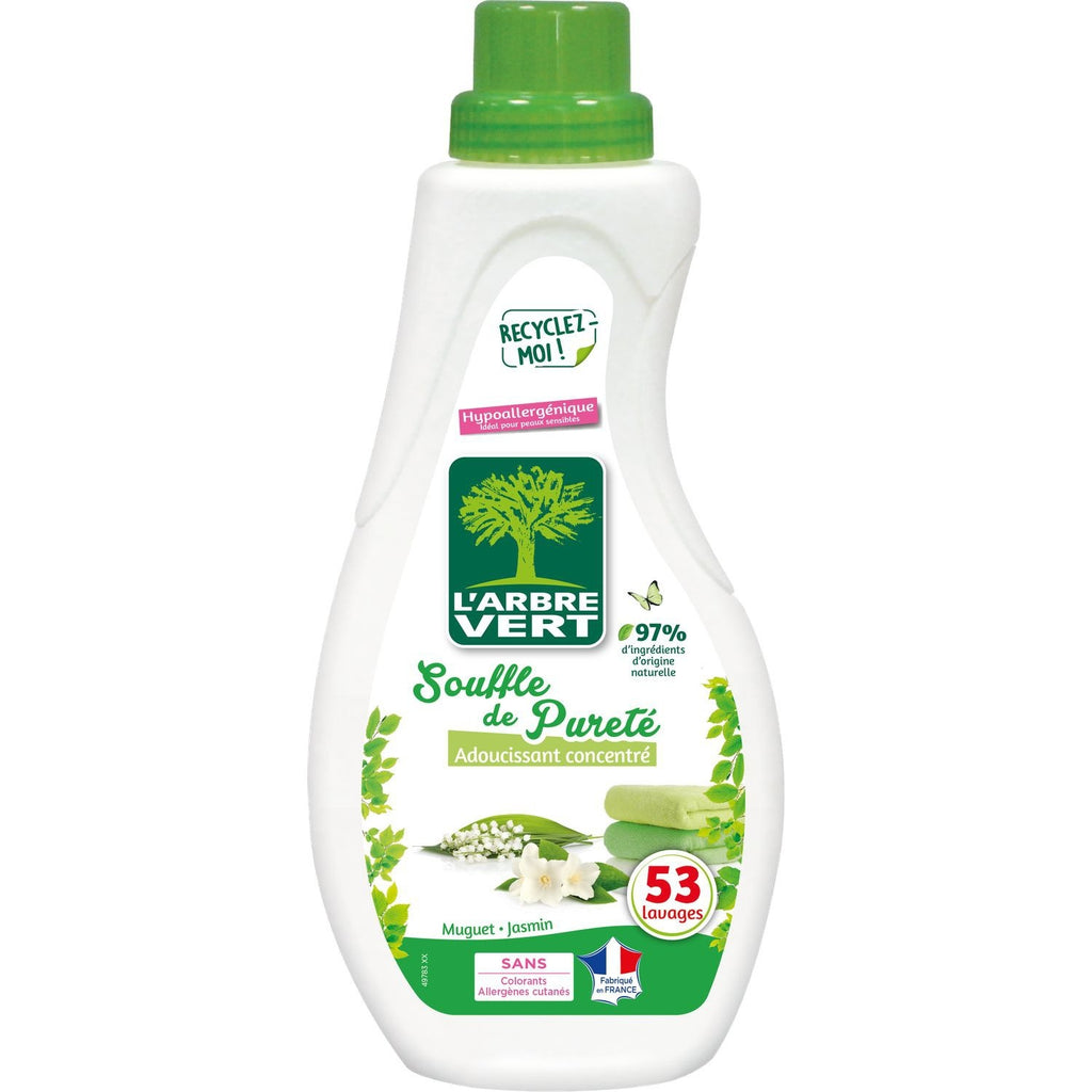 L'Arbre Vert Assouplissant Douceur Brise Pure Muguet & Jasmin 800 ml (53 Lavages)