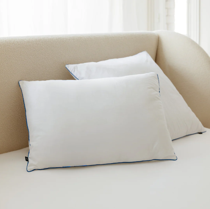 MORPHEA Oreiller moelleux coton et polyester épaisseur 5 cm - 60 x 60 cm