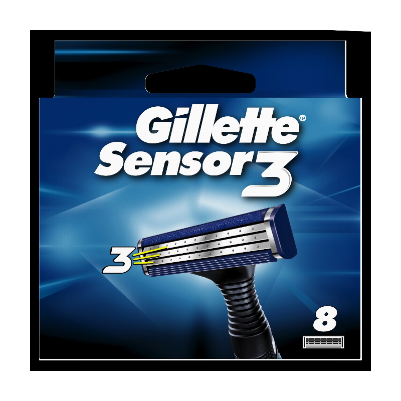 Gillette Sensor Lames de Rasoir x 8