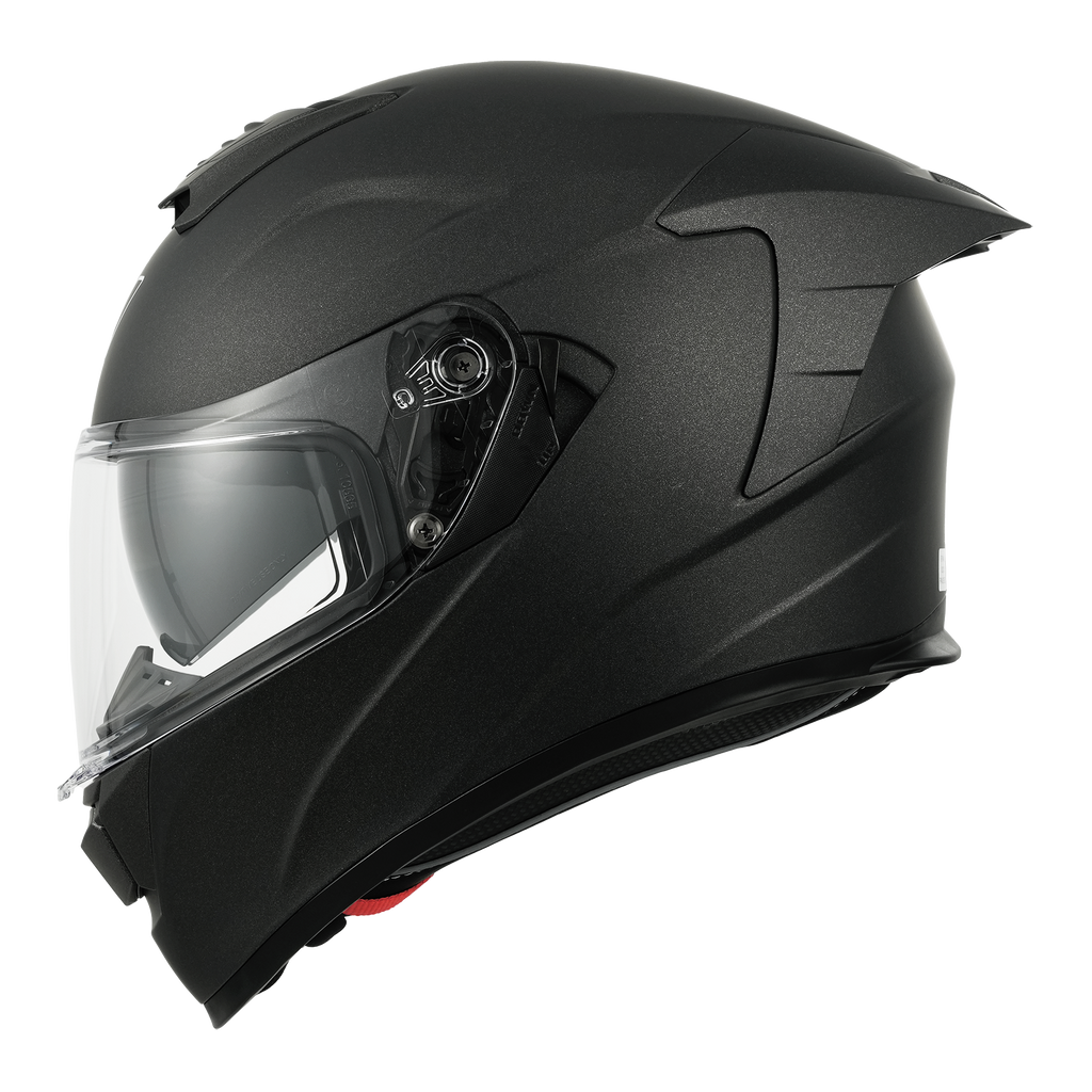MY Casque intégral de moto, casque intégral, casque de cyclomoteur avec écran solaire pour hommes et femmes, homologation ECE 22.06, modèle MY-936, titane mat XXL