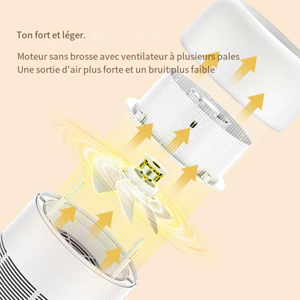 Ormos Purificateur d’air, CADR 150m³/h, Filtre HEPA H12 et charbon actif, capteur TVOC et PM2.5, pour chambre et salon