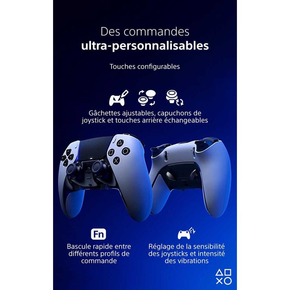 PlayStation Dualsense Edge Manette sans fil PS5 - Noir/Blanc