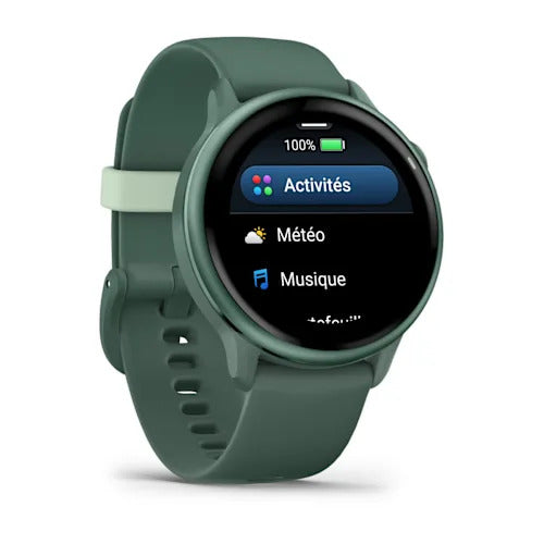 Garmin Vivoactive 6 GPS, Vert jaspe, Boîtier vert jaspe