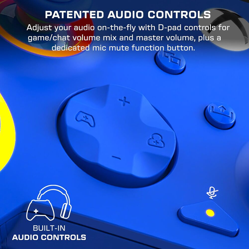 Turtle Beach Afterglow Wave Manette filaire Câble USB Éclairage RVB - Gâchettes à effet Hall & Boutons programmables - Xbox Series X|S, PC (Licence officielle Microsoft) - Bleu