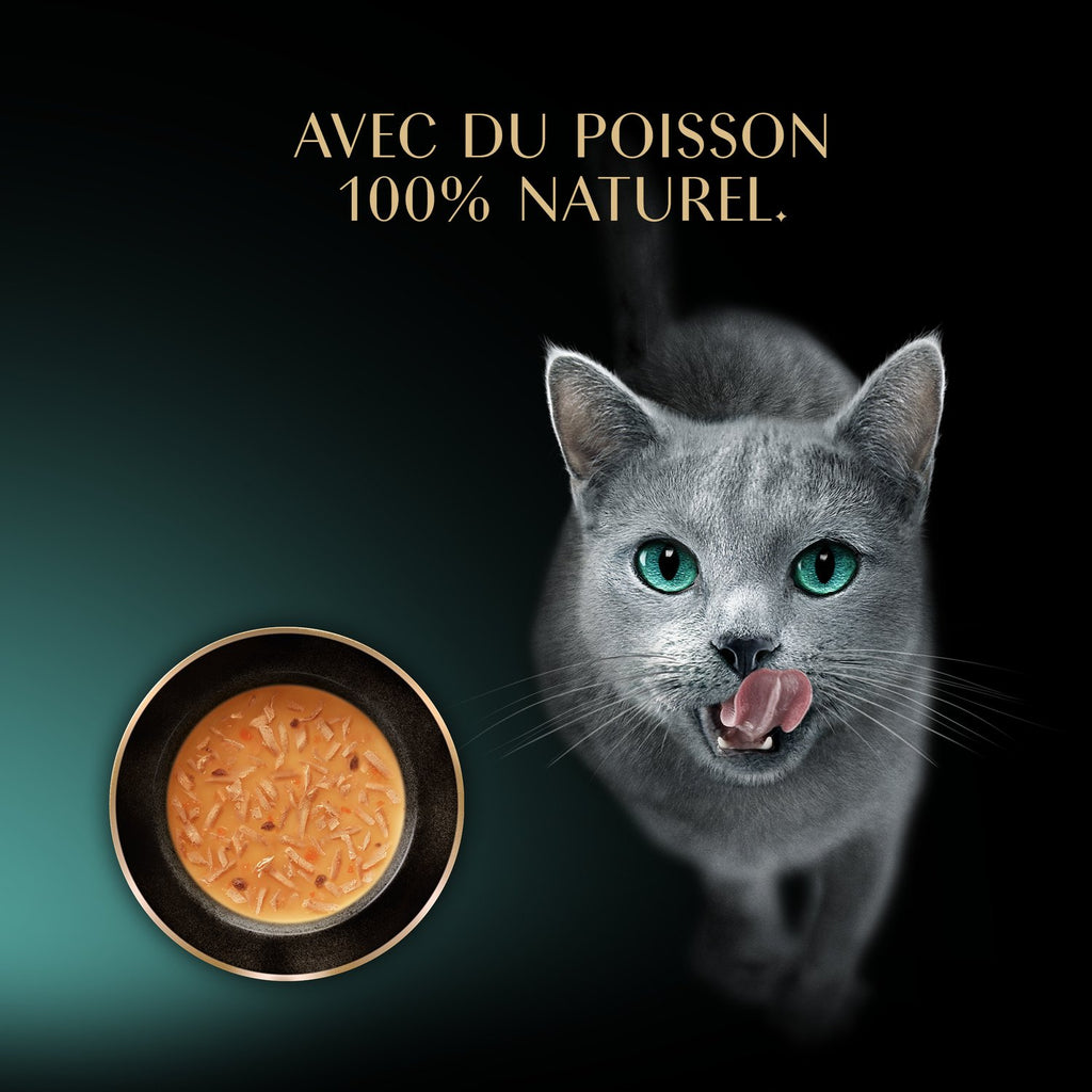 SHEBA Soupe pour Chat Filets de Thon et de Poulet (Sachets 4 x 40g)