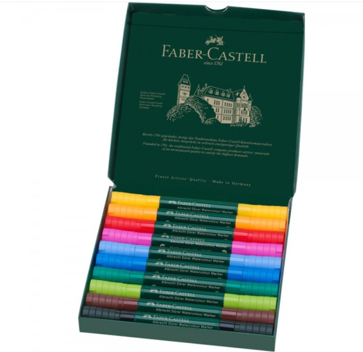Faber-Castell Albrecht Dürer Boîte de 10 marqueurs aquarelle