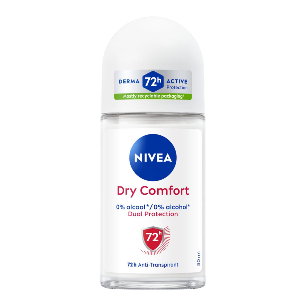 NIVEA Déodorant Femme Aisselles Dry Comfort Protection 72h Bille 50 ml
